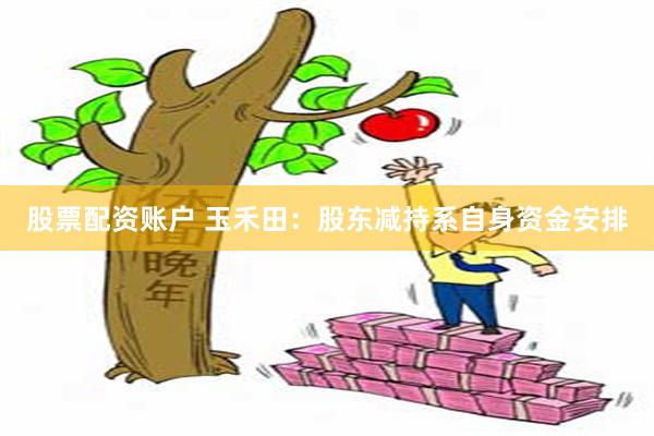 股票配资账户 玉禾田：股东减持系自身资金安排