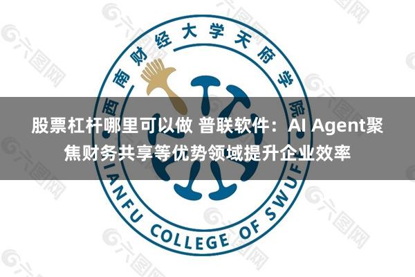 股票杠杆哪里可以做 普联软件：AI Agent聚焦财务共享等优势领域提升企业效率