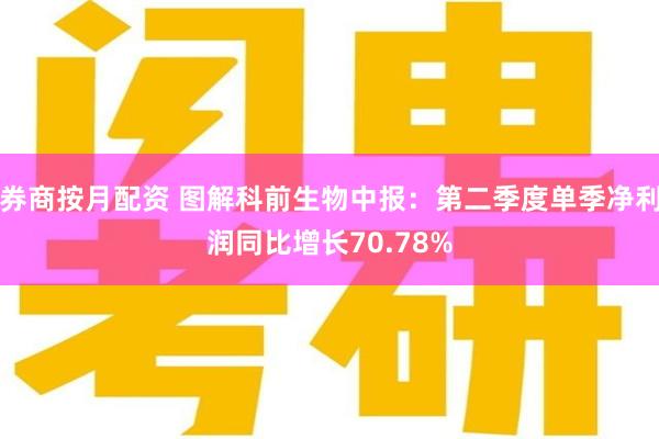 券商按月配资 图解科前生物中报:第二季度单季净利润同比增长70.78%