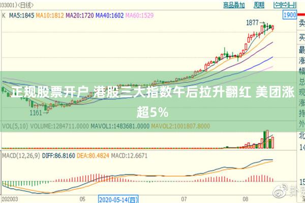 正规股票开户 港股三大指数午后拉升翻红 美团涨超5%