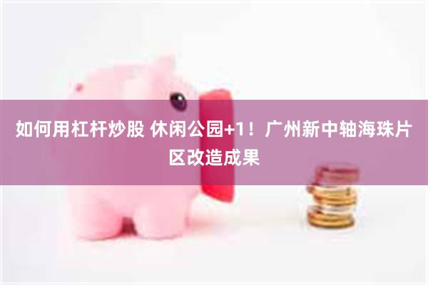 如何用杠杆炒股 休闲公园+1！广州新中轴海珠片区改造成果