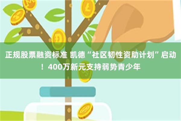 正规股票融资标准 凯德“社区韧性资助计划”启动！400万新元支持弱势青少年