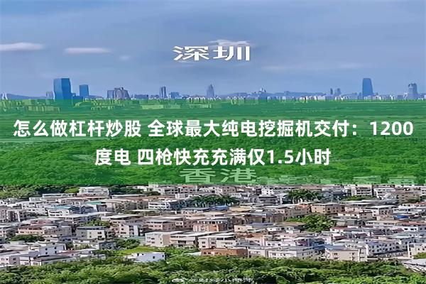 怎么做杠杆炒股 全球最大纯电挖掘机交付：1200度电 四枪快充充满仅1.5小时