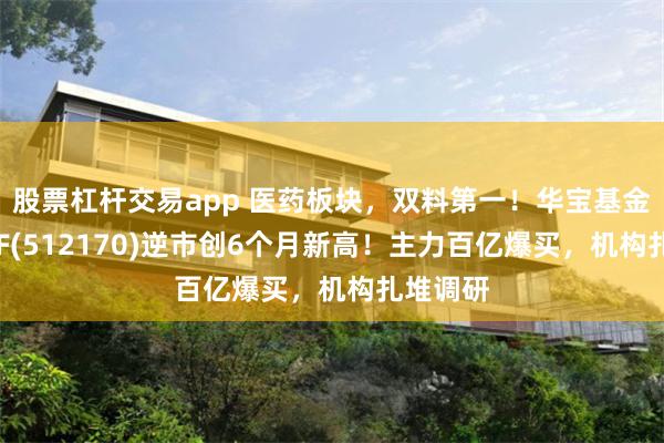 股票杠杆交易app 医药板块，双料第一！华宝基金医疗ETF(512170)逆市创6个月新高！主力百亿爆买，机构扎堆调研